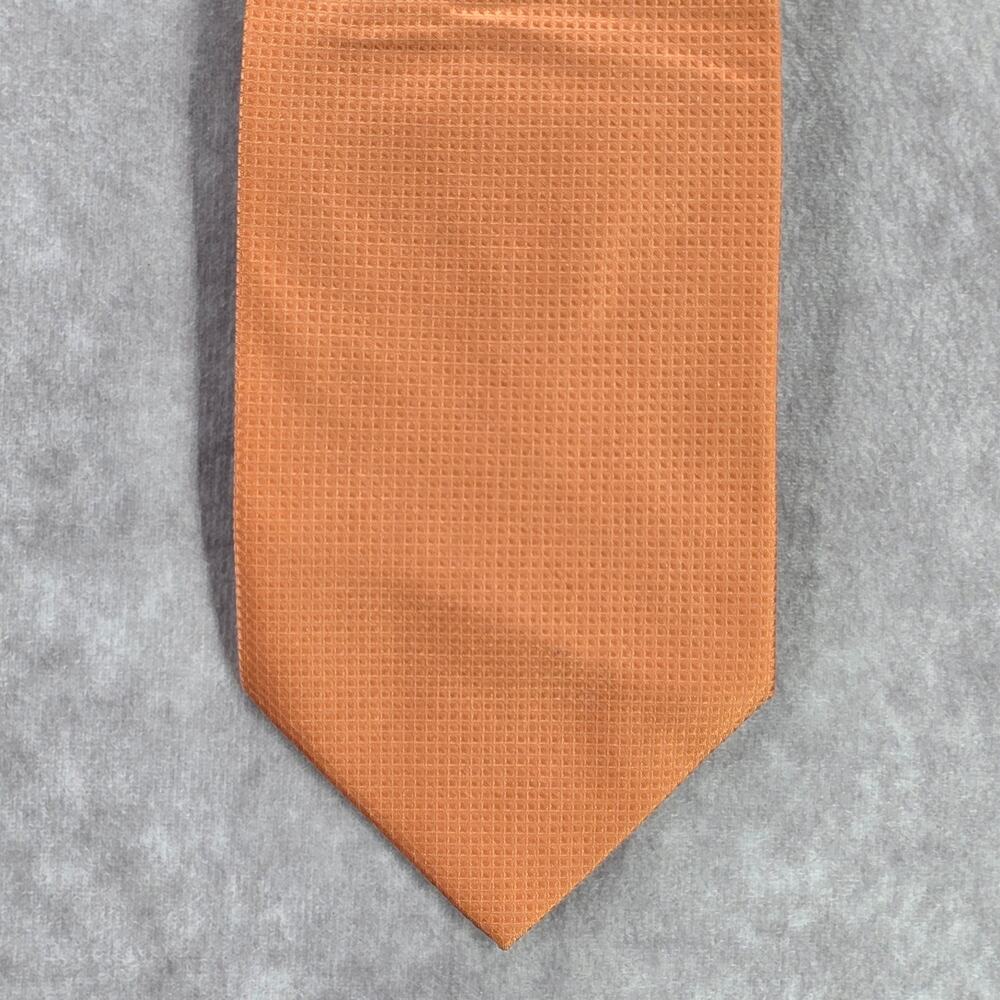 Boca‎ Classics Orange Executive Geometric Pattern Silk Men's Neck Tie NWOT